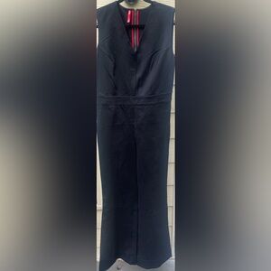 NWT SPANX Women's The Perfect Sleeveless Jumpsuit Black 20383R Flare Leg Size L